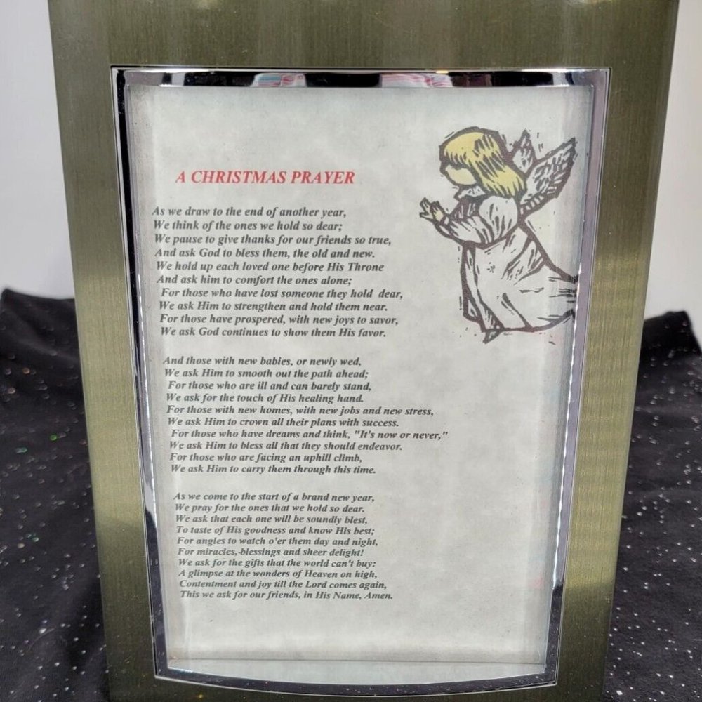 Sonoma Life + Style Gold Trim Curved Picture Frame 5 x 7 ~ Christmas Prayer ~ Ne